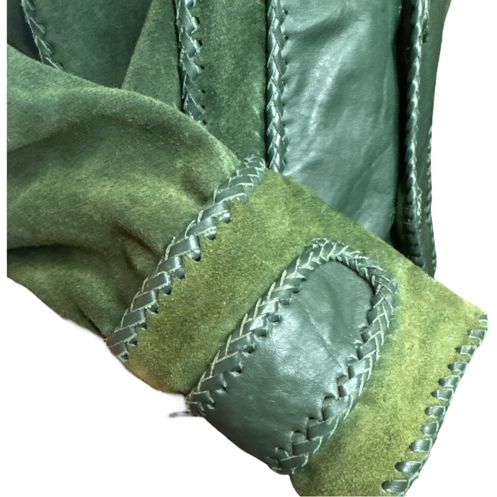 Vintage Green Leather Jacket - image 7